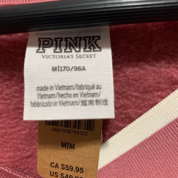 PINK Victoria’s Secret Premium Fleece V-Neck Pullover - Picture 5 of 6